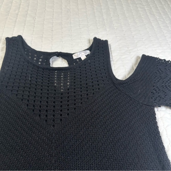LC Lauren Conrad Crochet Black Cold Shoulder Preppy Tunic - Picture 8 of 11